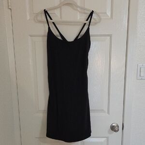 HALARA Black Double-Strap Active Dress W/ Easy Peasy Shorts And Phone Pockets